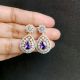 Handmade Brass Metal Jewellery Green Teardrop Necklace Set